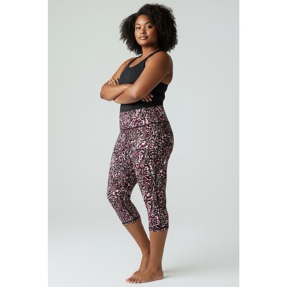 Under Armour Women's No-Slip High Rise Compression Capri Leggings Pink 3X - Picture 1 of 6